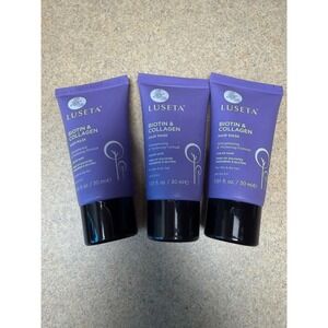 Lusetta Biotin Collagen Hair Mask Strengthening Thickening1.01 oz Set of 3 NEW